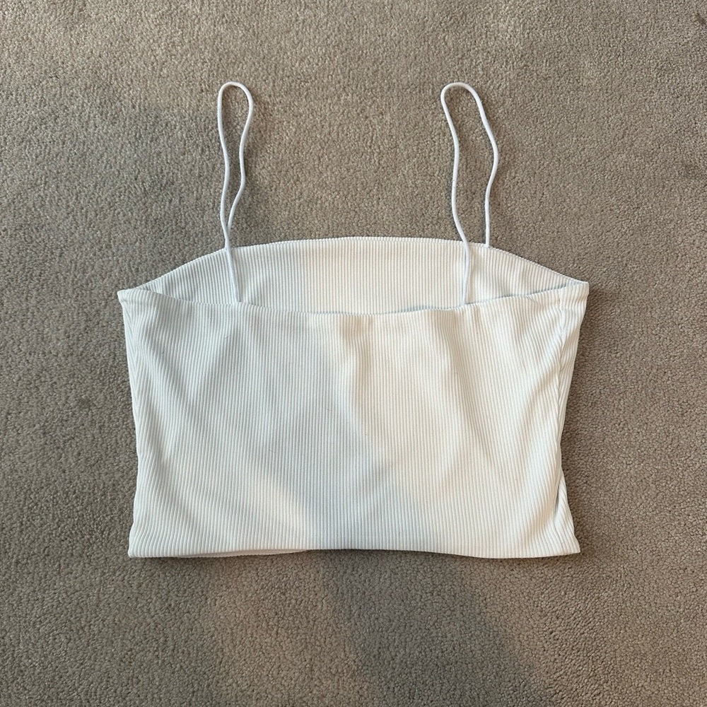 White Ribbed Cami - Picture 3 of 3